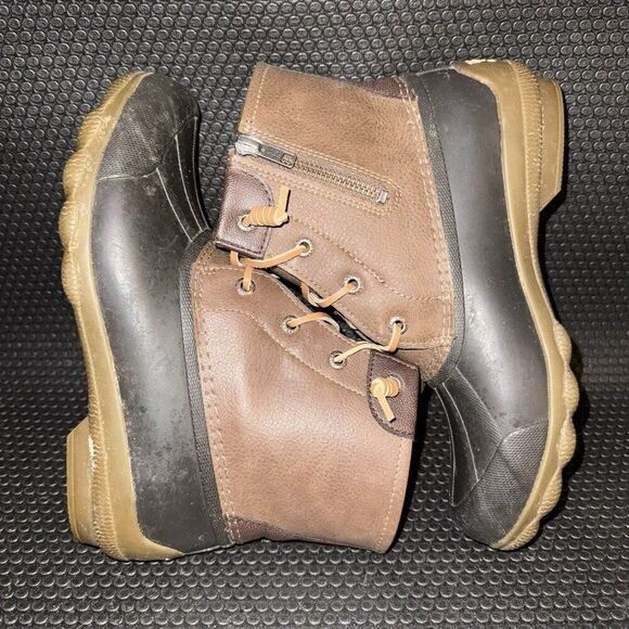 Sperry Womens Syren Gulf Duck Boot Brown Leather Waterproof Boots Size 7 - Picture 4 of 8